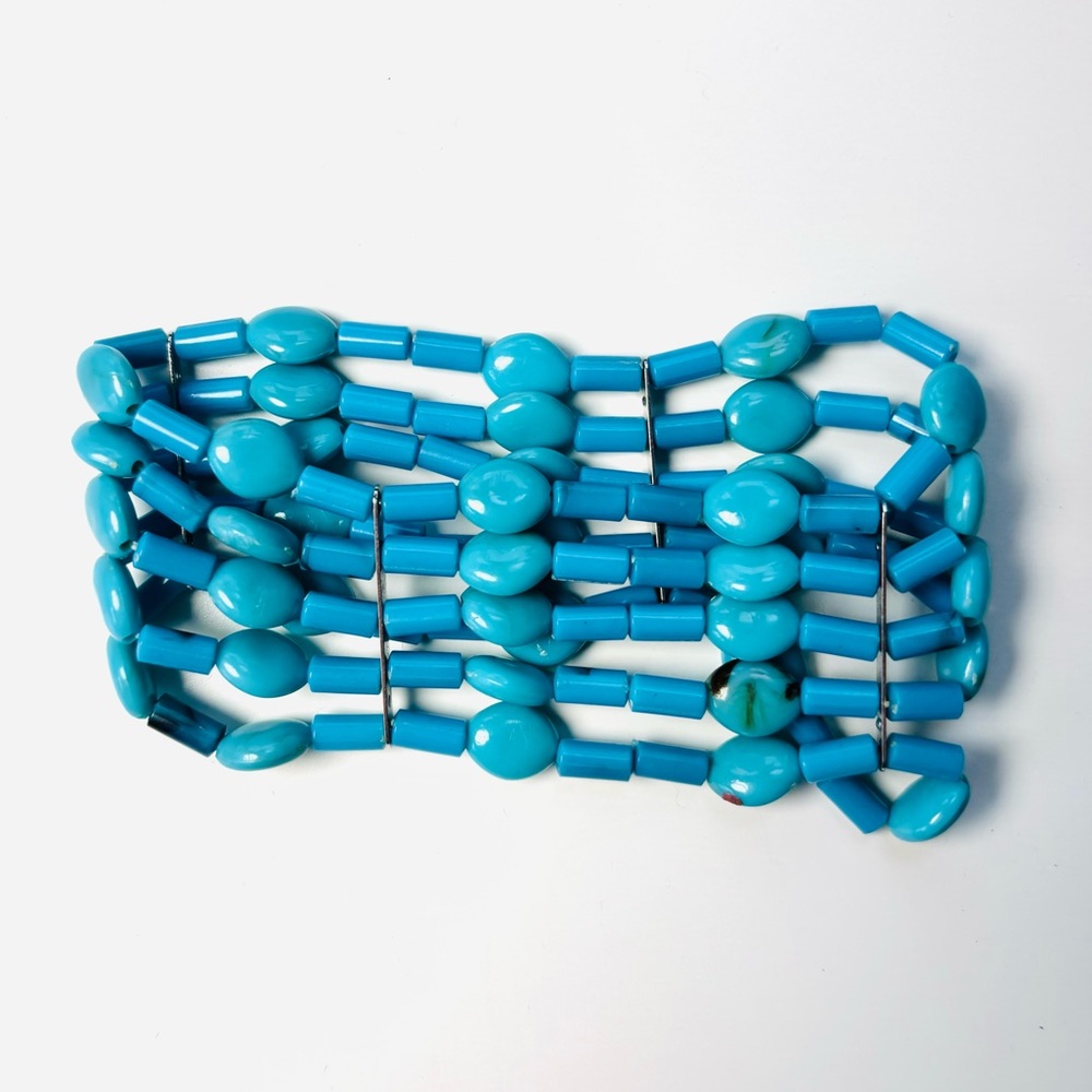 Turquoise Colored Beaded Bracelet